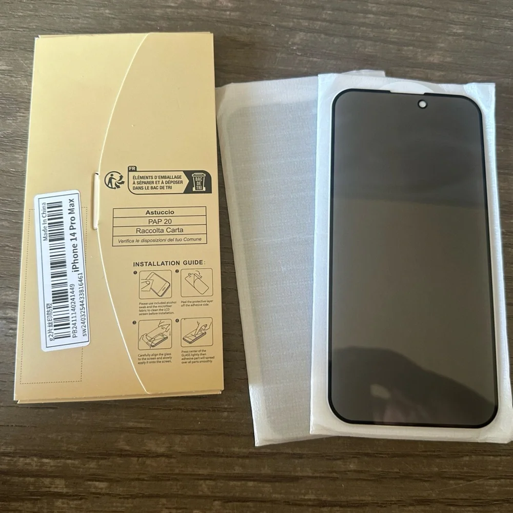 2 Black Full Coverage Tempered Glass Screen Protector